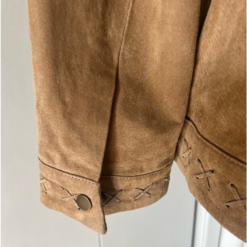 Ameri Mode Genuine Leather Jacket Women’s Small Tan SuedeWestern BohoStyle5559 - Picture 9 of 14